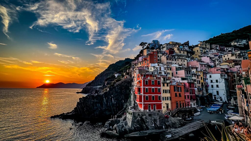 Riomaggiore sunset Cinque Terre