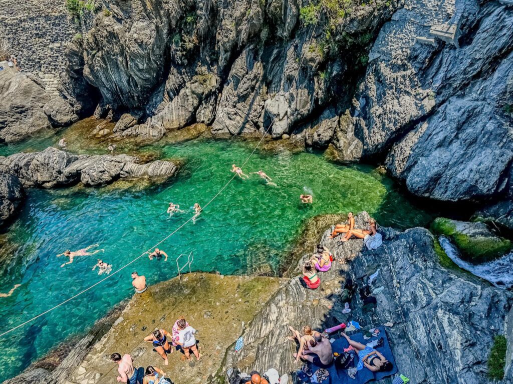 Perfect Spot to swim in Manarola Cinque Terre