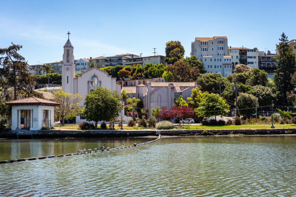 View of Waterfront Buildings in Oakland, California