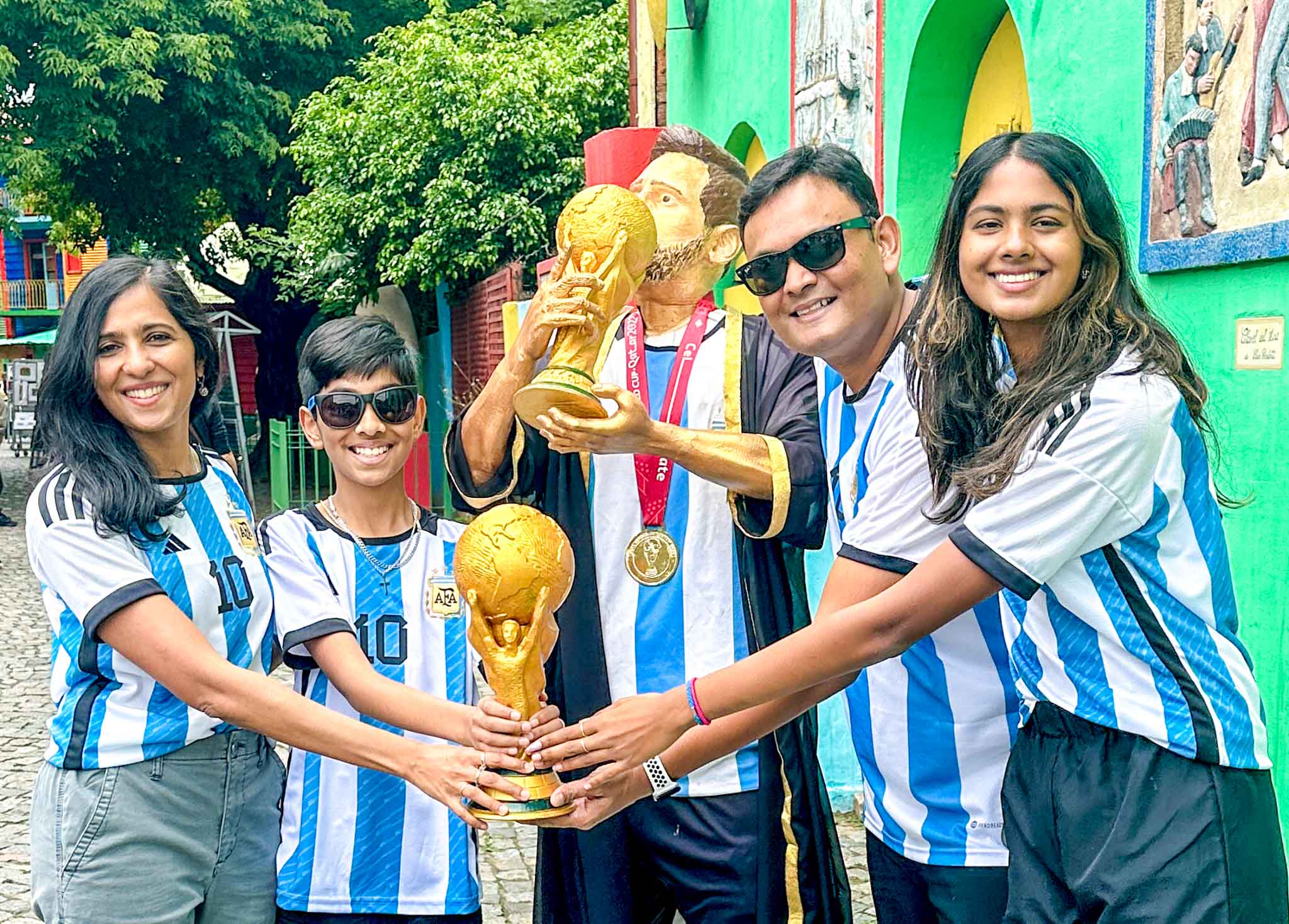 Sharing the joy with Messi