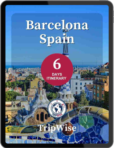 Park Güell mosaic and city view in Barcelona, 6-day Spain itinerary